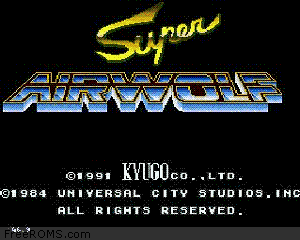 Super Airwolf Screen Shot 1