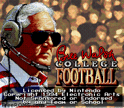 Bill Walsh College Football Screen Shot 1